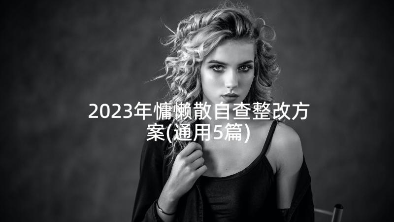 2023年慵懒散自查整改方案(通用5篇)