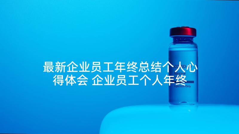 最新企业员工年终总结个人心得体会 企业员工个人年终工作总结(精选6篇)