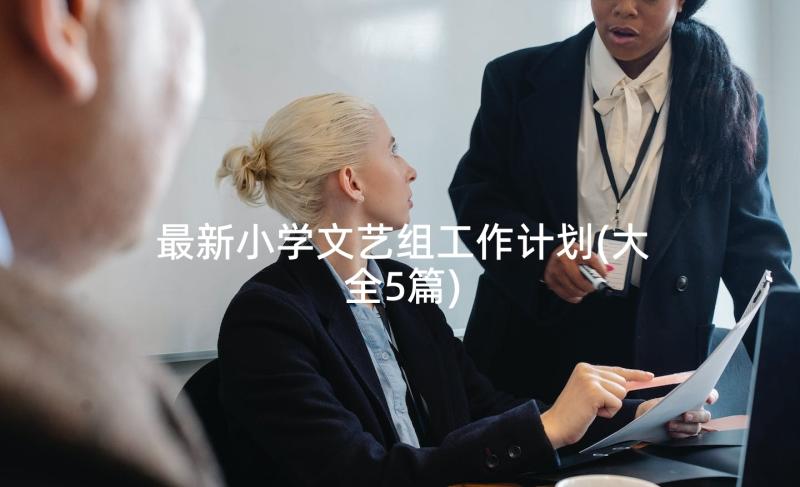 最新小学文艺组工作计划(大全5篇)