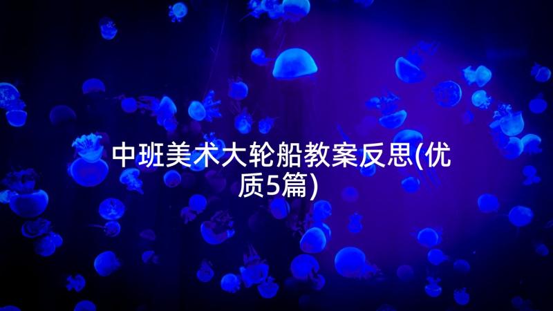 中班美术大轮船教案反思(优质5篇)