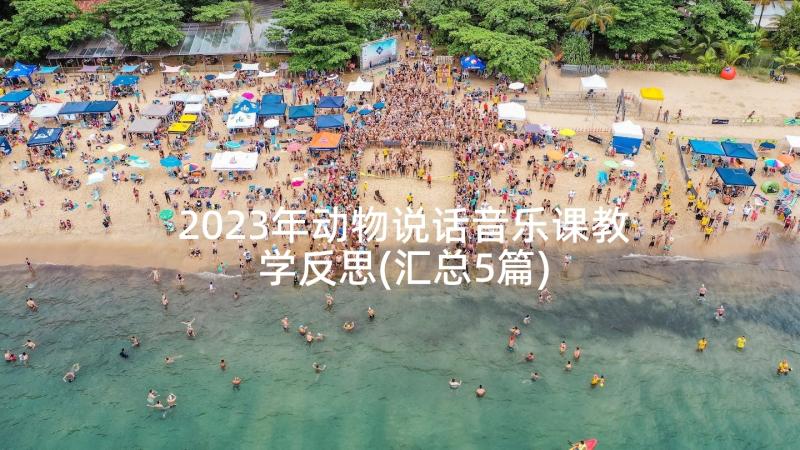 2023年动物说话音乐课教学反思(汇总5篇)