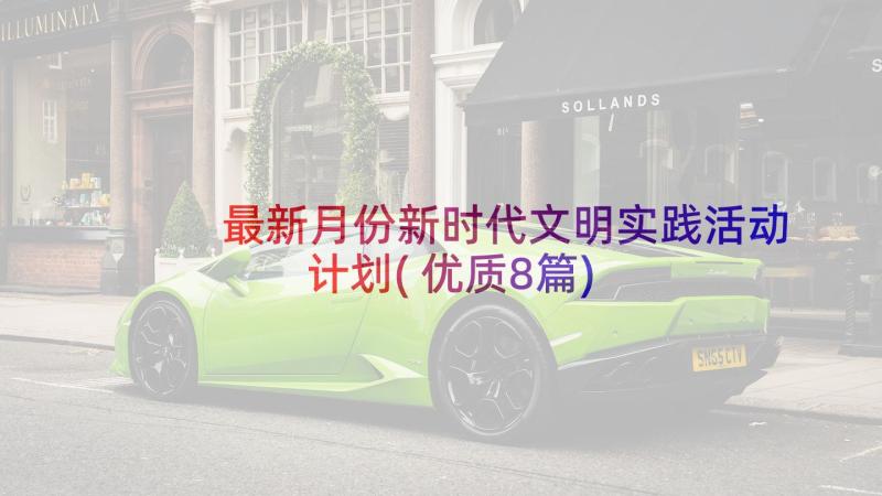 最新月份新时代文明实践活动计划(优质8篇)