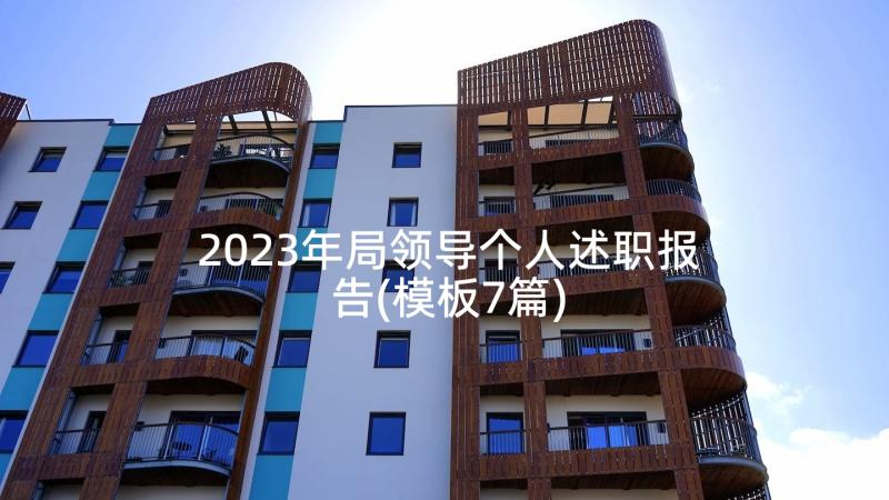 2023年局领导个人述职报告(模板7篇)