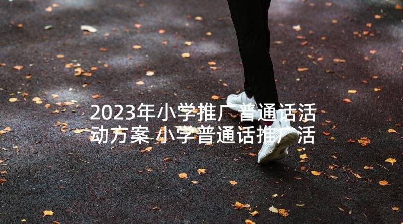 2023年小学推广普通话活动方案 小学普通话推广活动方案(实用9篇)