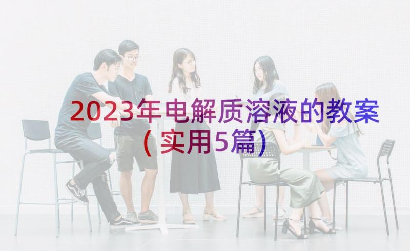 2023年电解质溶液的教案(实用5篇)