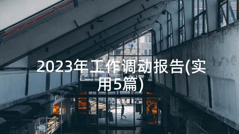 2023年工作调动报告(实用5篇)