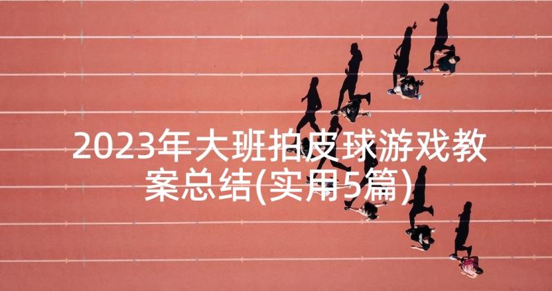 2023年大班拍皮球游戏教案总结(实用5篇)