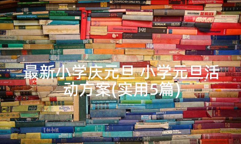 最新小学庆元旦 小学元旦活动方案(实用5篇)