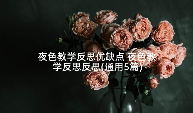 夜色教学反思优缺点 夜色教学反思反思(通用5篇)