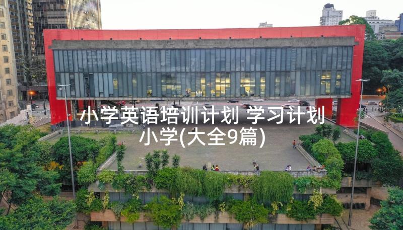 小学英语培训计划 学习计划小学(大全9篇)