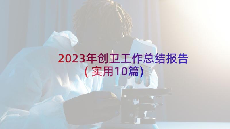 2023年创卫工作总结报告(实用10篇)