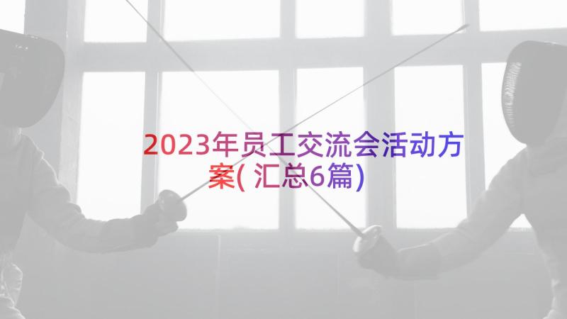 2023年员工交流会活动方案(汇总6篇)