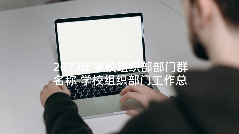 2023年学校组织部部门群名称 学校组织部门工作总结(通用5篇)