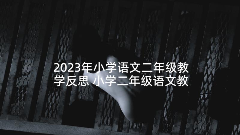 2023年小学语文二年级教学反思 小学二年级语文教学反思(优秀7篇)