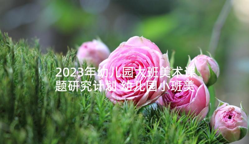 2023年幼儿园大班美术课题研究计划 幼儿园小班美术课题研究计划(模板5篇)