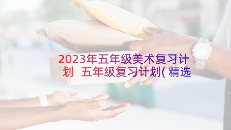 2023年五年级美术复习计划 五年级复习计划(精选8篇)