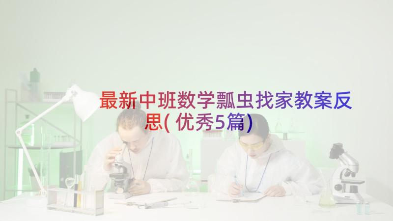 最新中班数学瓢虫找家教案反思(优秀5篇)