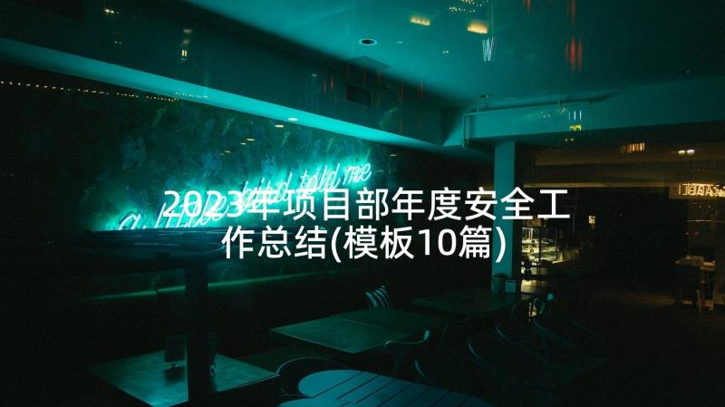 2023年项目部年度安全工作总结(模板10篇)