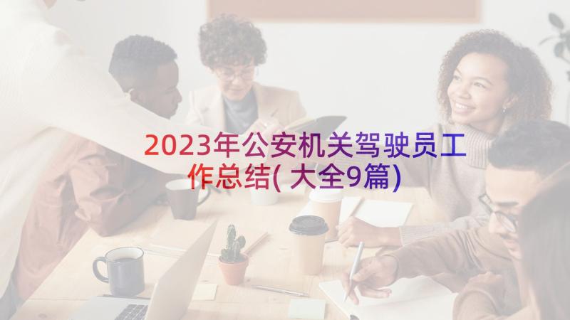 2023年公安机关驾驶员工作总结(大全9篇)