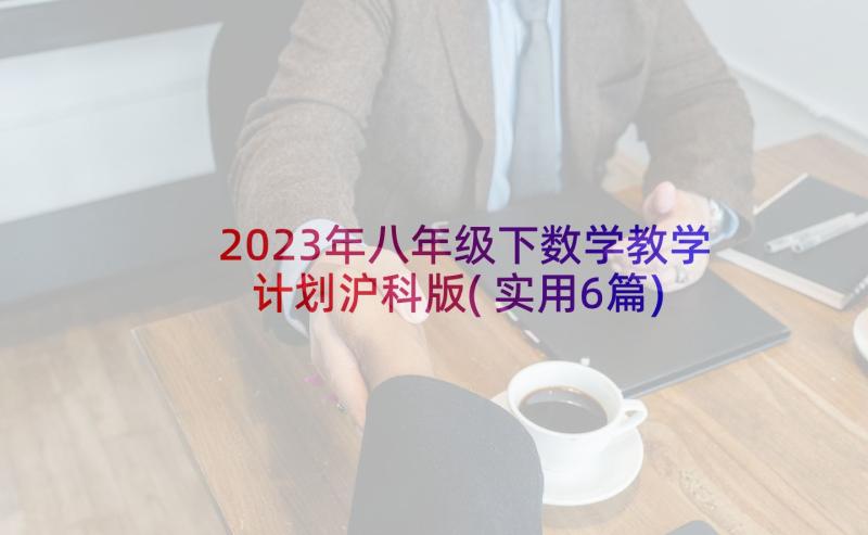 2023年八年级下数学教学计划沪科版(实用6篇)