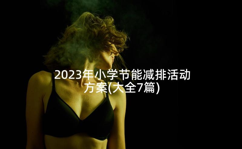 2023年小学节能减排活动方案(大全7篇)