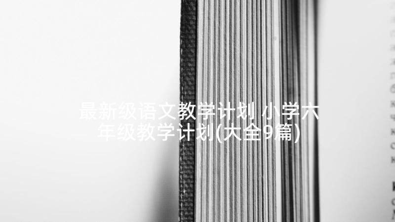 最新级语文教学计划 小学六年级教学计划(大全9篇)