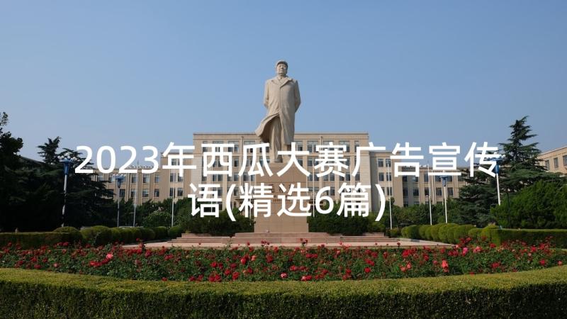 2023年西瓜大赛广告宣传语(精选6篇)