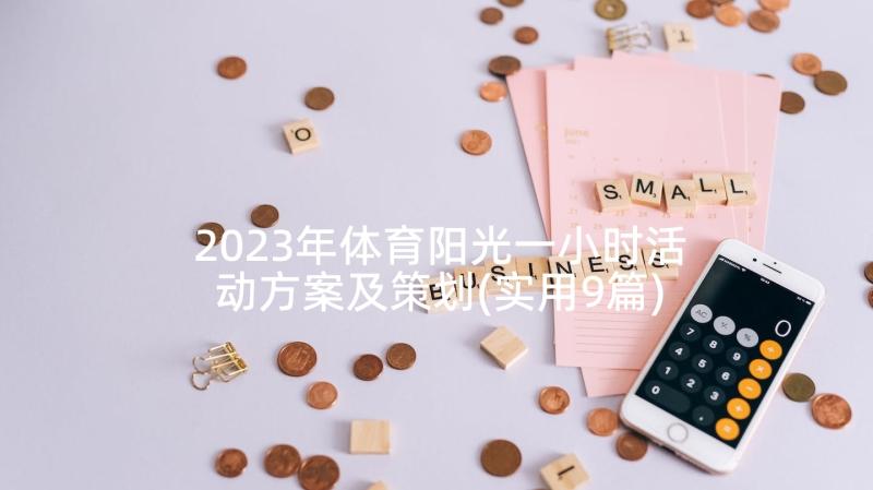 2023年体育阳光一小时活动方案及策划(实用9篇)