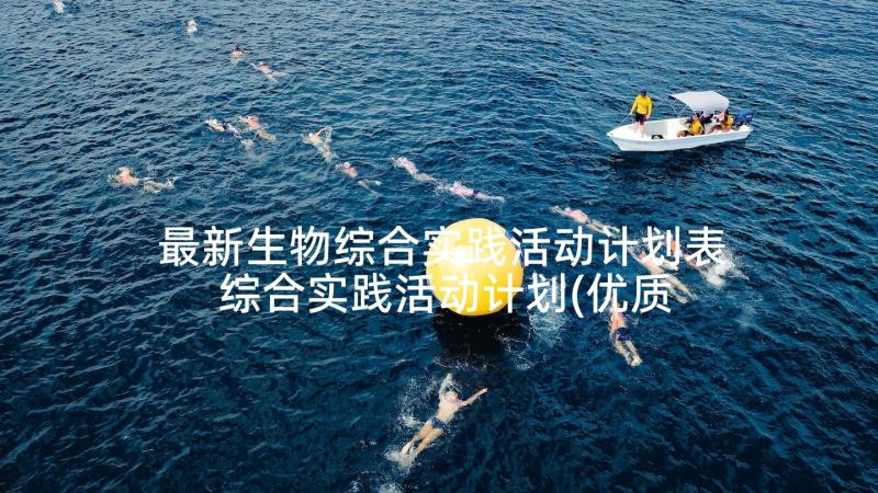 最新生物综合实践活动计划表 综合实践活动计划(优质10篇)