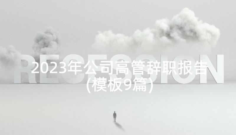 2023年公司高管辞职报告(模板9篇)