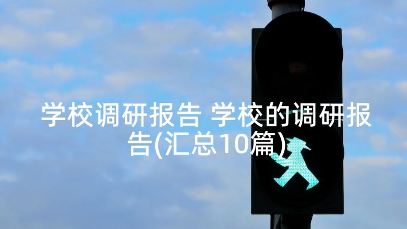 学校调研报告 学校的调研报告(汇总10篇)