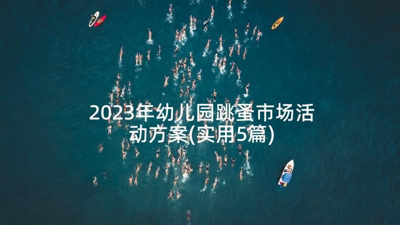 2023年幼儿园跳蚤市场活动方案(实用5篇)