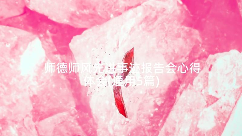 师德师风先进事迹报告会心得体会(通用5篇)