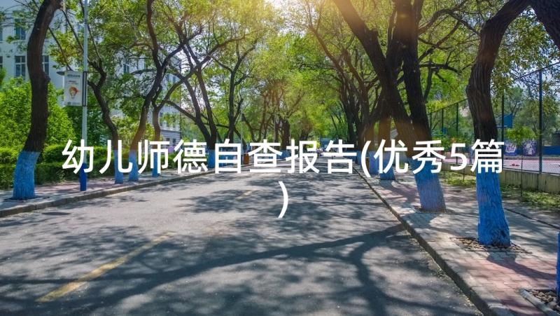 幼儿师德自查报告(优秀5篇)