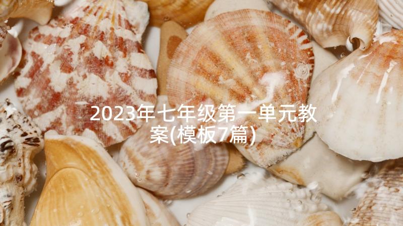 2023年七年级第一单元教案(模板7篇)