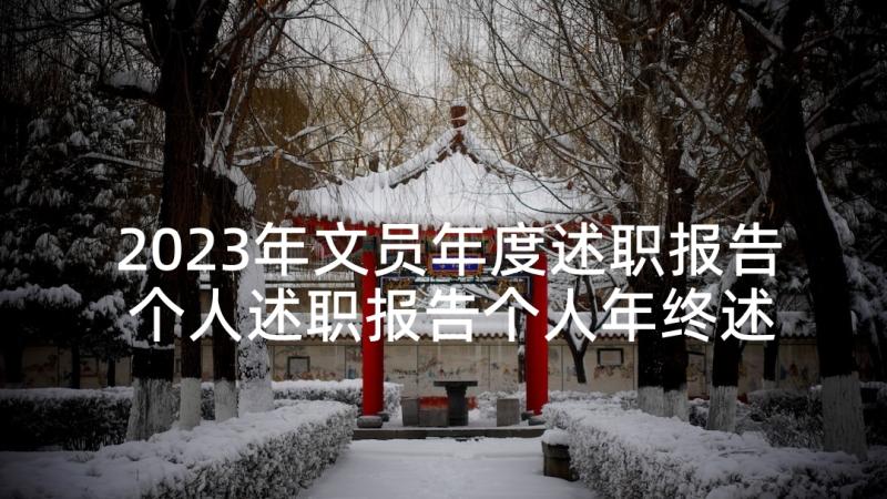 2023年文员年度述职报告 个人述职报告个人年终述职报告(汇总9篇)