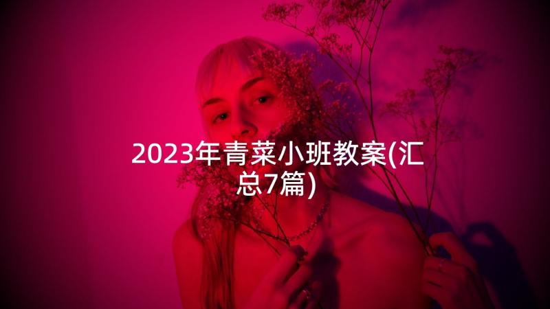 2023年青菜小班教案(汇总7篇)