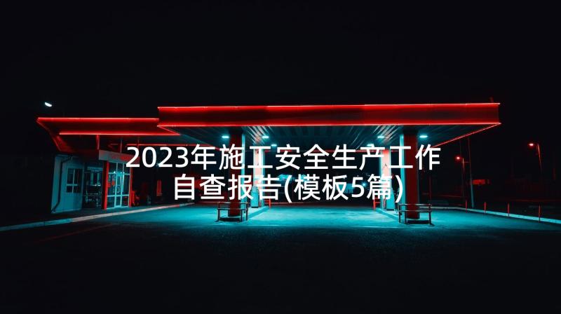 2023年施工安全生产工作自查报告(模板5篇)