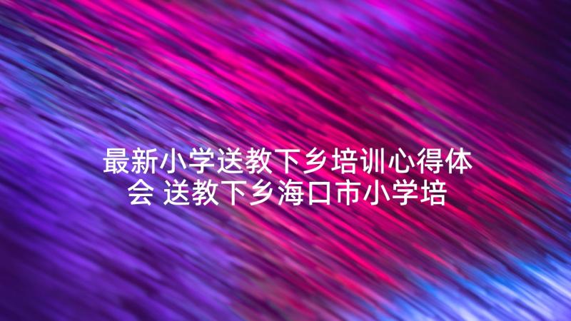 最新小学送教下乡培训心得体会 送教下乡海口市小学培训心得体会(通用5篇)