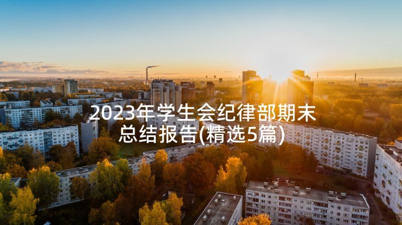 2023年学生会纪律部期末总结报告(精选5篇)