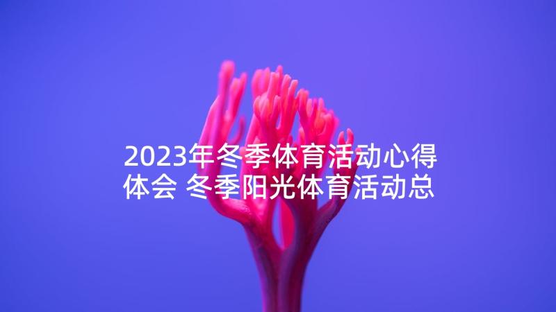 2023年冬季体育活动心得体会 冬季阳光体育活动总结(模板5篇)