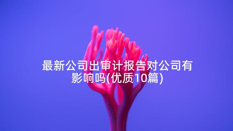 最新公司出审计报告对公司有影响吗(优质10篇)