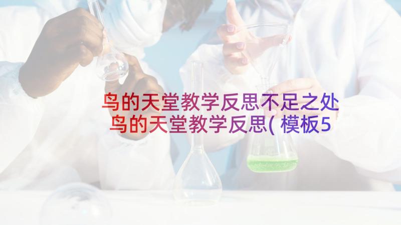 鸟的天堂教学反思不足之处 鸟的天堂教学反思(模板5篇)