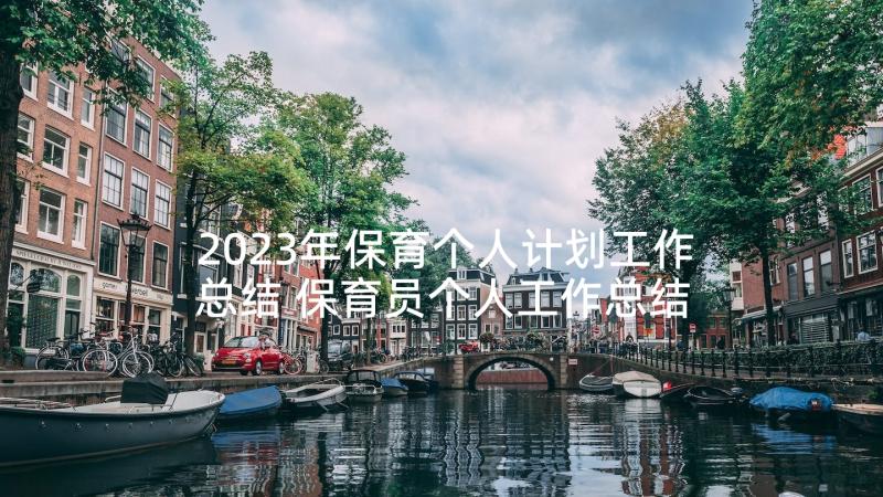 2023年保育个人计划工作总结 保育员个人工作总结保育员个人工作计划(汇总5篇)