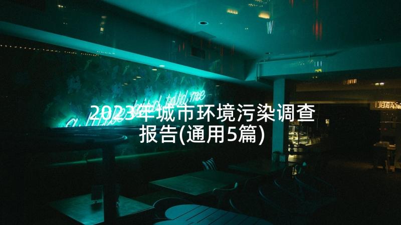 2023年城市环境污染调查报告(通用5篇)