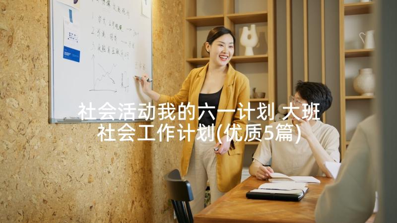 社会活动我的六一计划 大班社会工作计划(优质5篇)