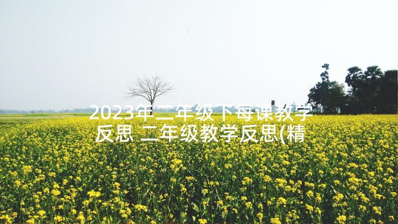 2023年二年级下每课教学反思 二年级教学反思(精选7篇)