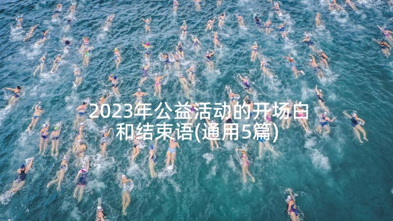 2023年公益活动的开场白和结束语(通用5篇)