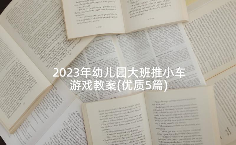 2023年幼儿园大班推小车游戏教案(优质5篇)