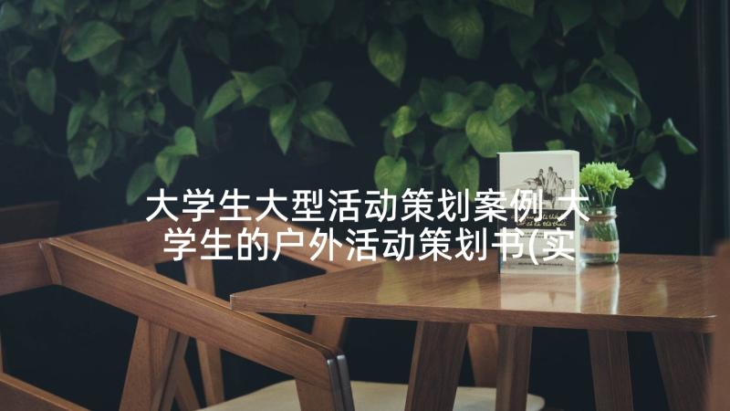 大学生大型活动策划案例 大学生的户外活动策划书(实用5篇)